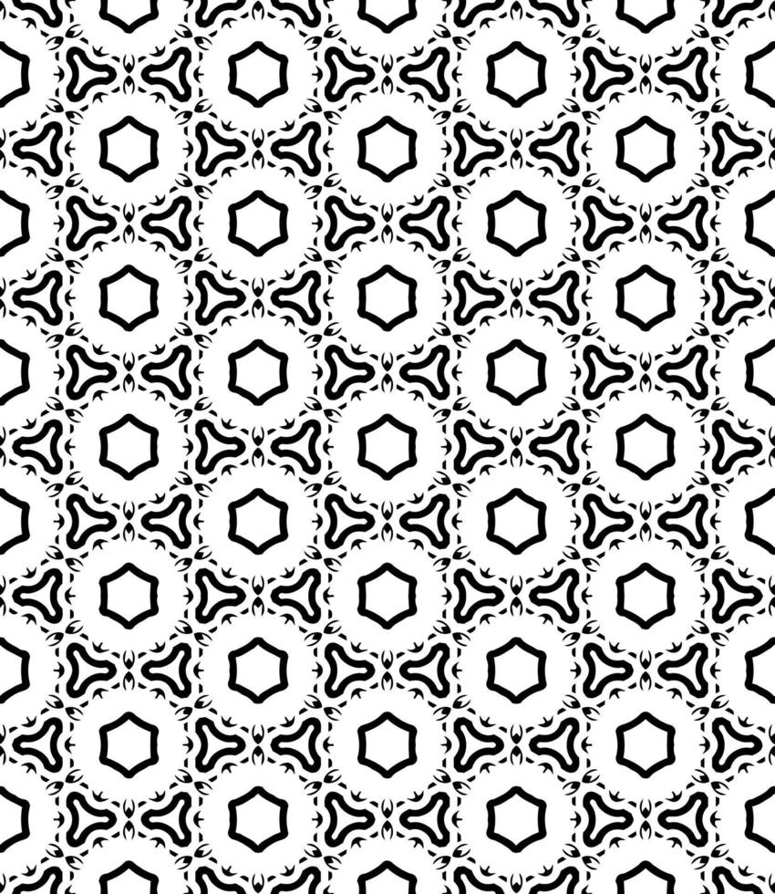 Black and white seamless abstract pattern. Background and backdrop. Grayscale ornamental design. vector