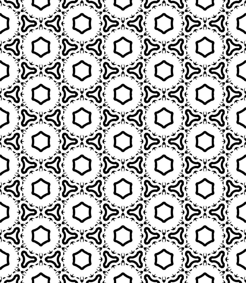 patrón abstracto sin costuras en blanco y negro. fondo y telón de fondo. diseño ornamental en escala de grises. vector