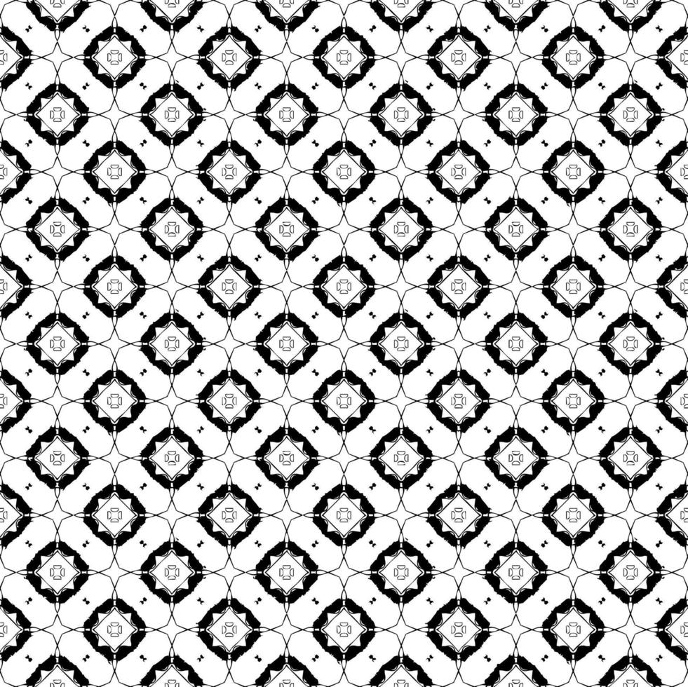 textura de patrón transparente en blanco y negro. diseño gráfico ornamental en escala de grises. adornos de mosaico. plantilla de patrón vector