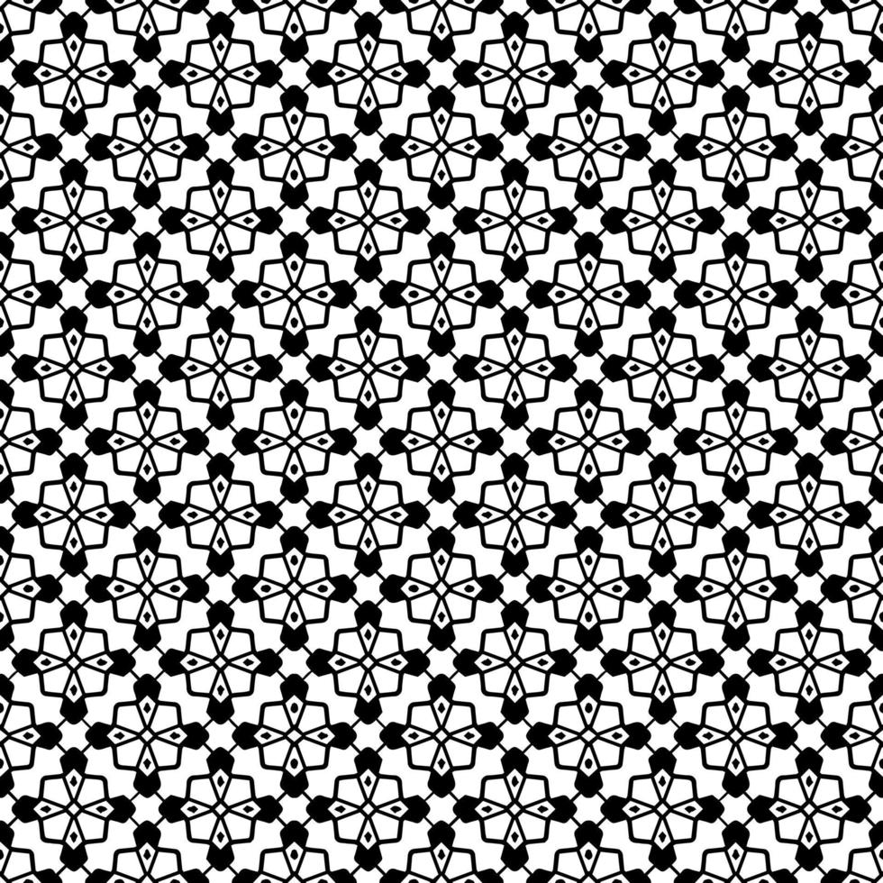 Black and white seamless pattern texture. Greyscale ornamental graphic design. vector