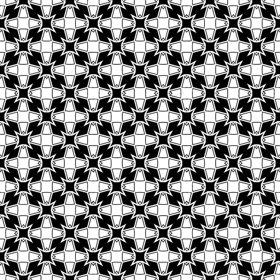 Black and white seamless pattern texture. Greyscale ornamental graphic design. vector