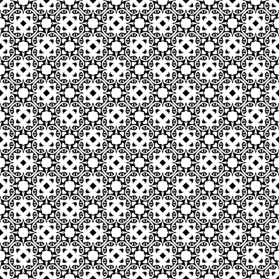 Black and white seamless pattern texture. Greyscale ornamental graphic design. vector