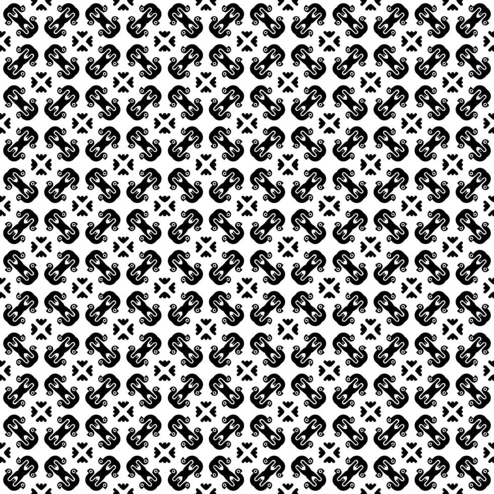 Black and white seamless pattern texture. Greyscale ornamental graphic design. vector