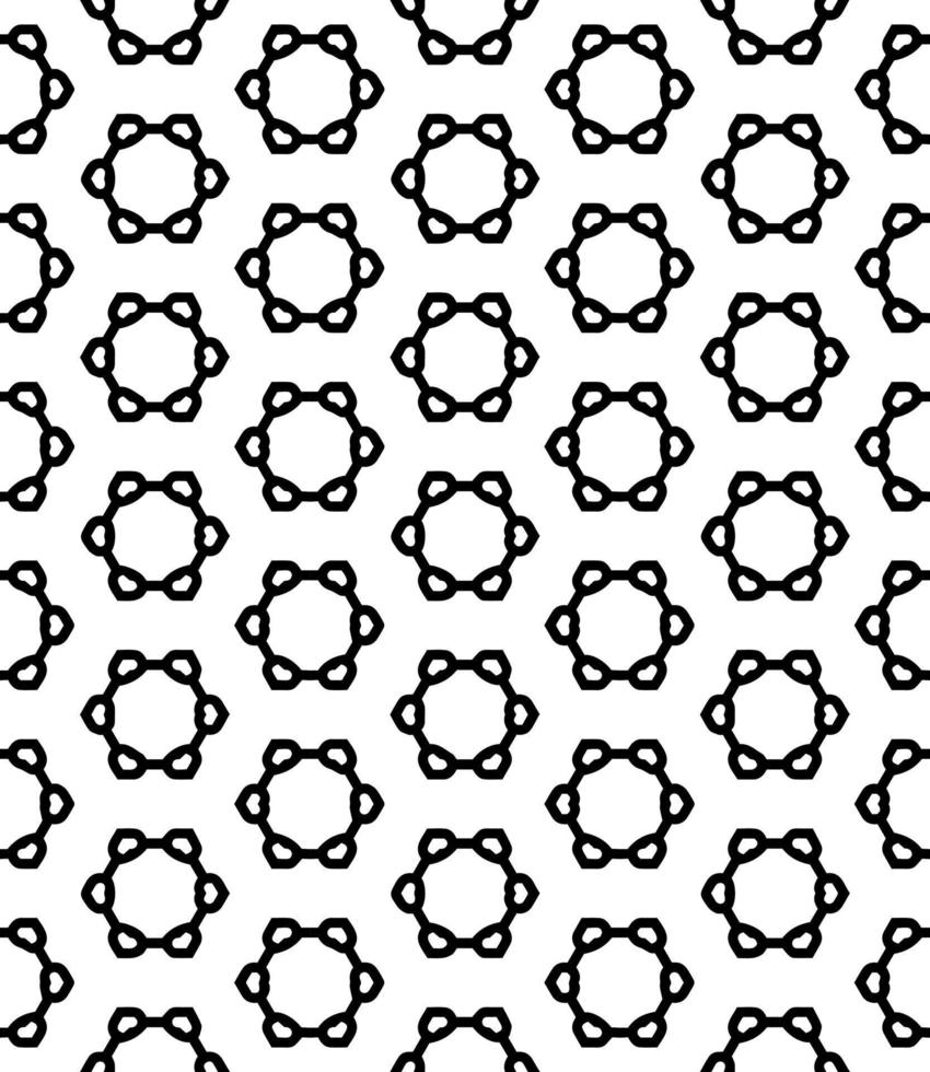 Black and white seamless abstract pattern. Background and backdrop. Grayscale ornamental design. vector
