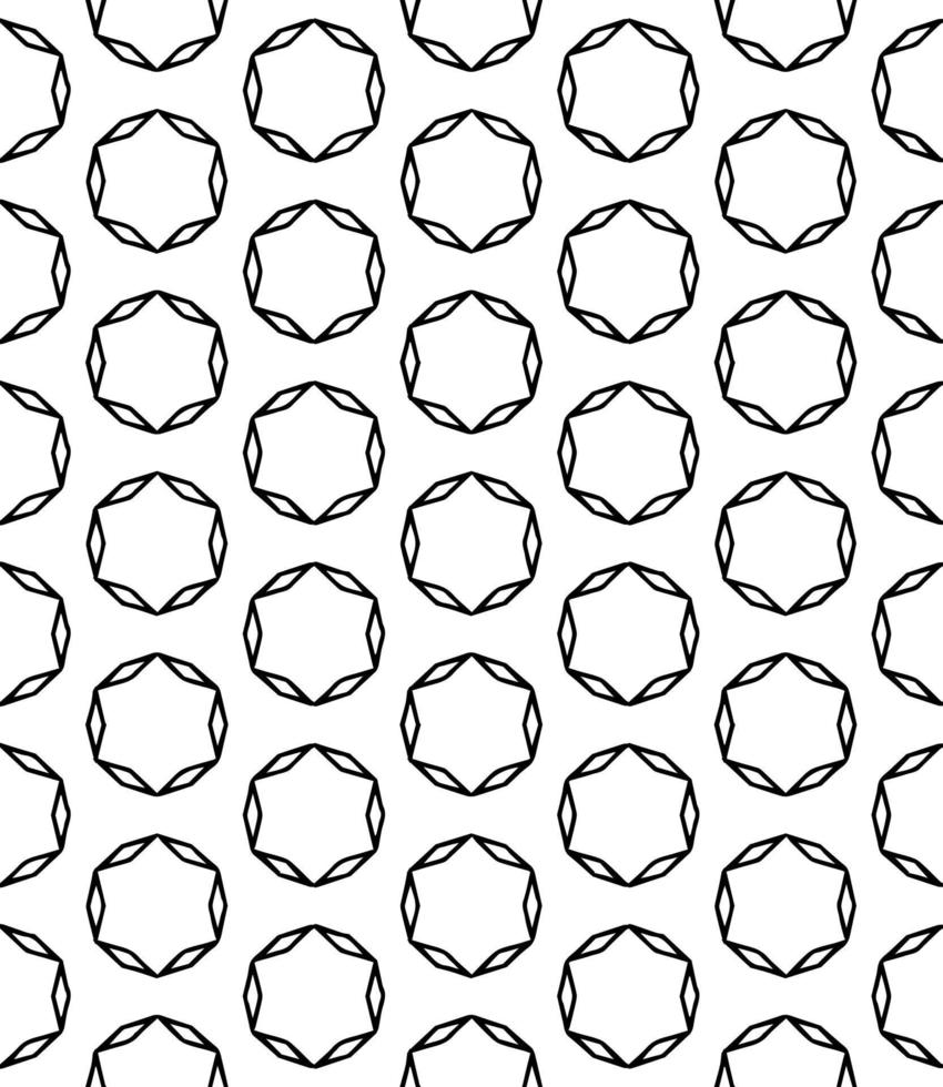 patrón abstracto sin costuras en blanco y negro. fondo y telón de fondo. diseño ornamental en escala de grises. vector