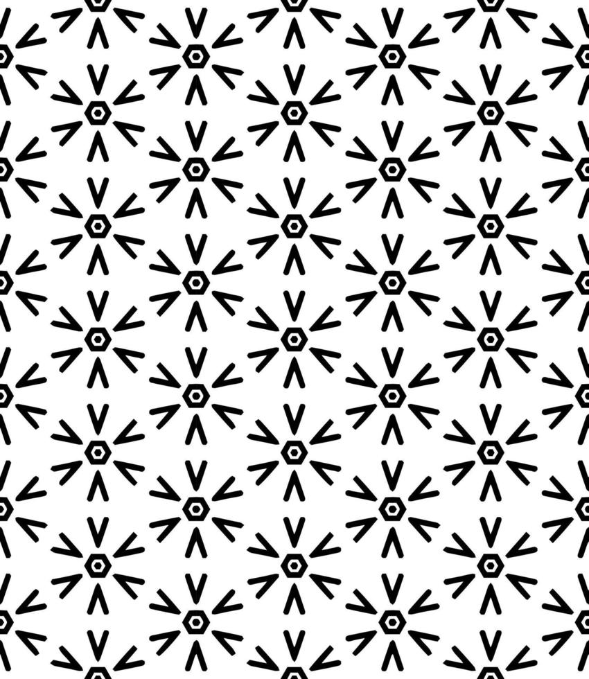 patrón abstracto sin costuras en blanco y negro. fondo y telón de fondo. diseño ornamental en escala de grises. vector