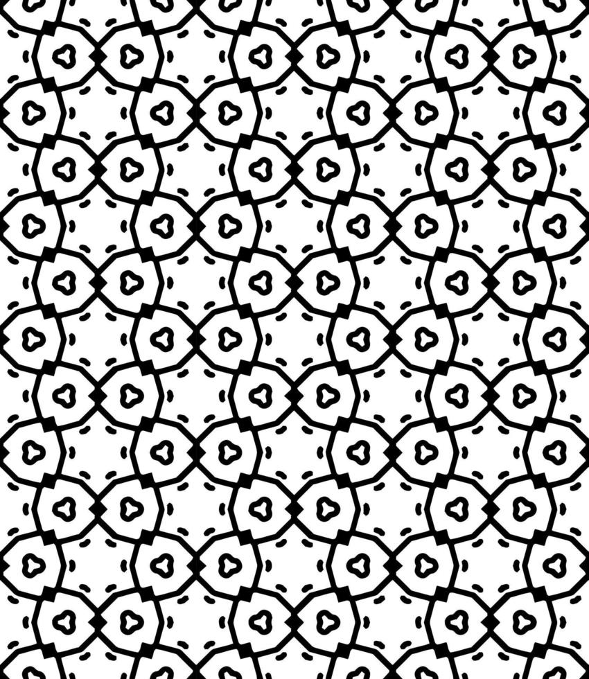 Black and white seamless abstract pattern. Background and backdrop. Grayscale ornamental design. vector