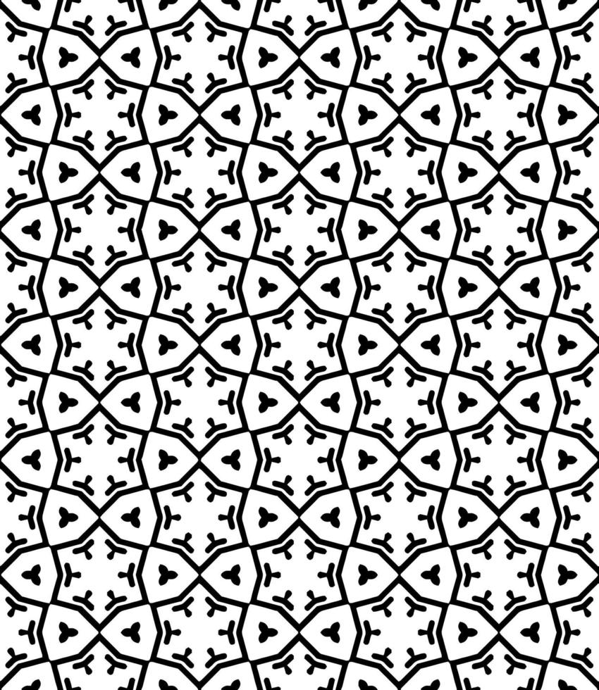 Black and white seamless abstract pattern. Background and backdrop. Grayscale ornamental design. vector