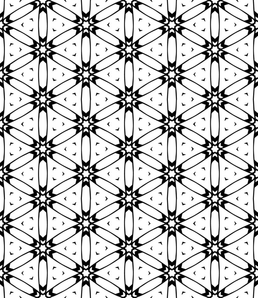 Black and white seamless abstract pattern. Background and backdrop. Grayscale ornamental design. vector