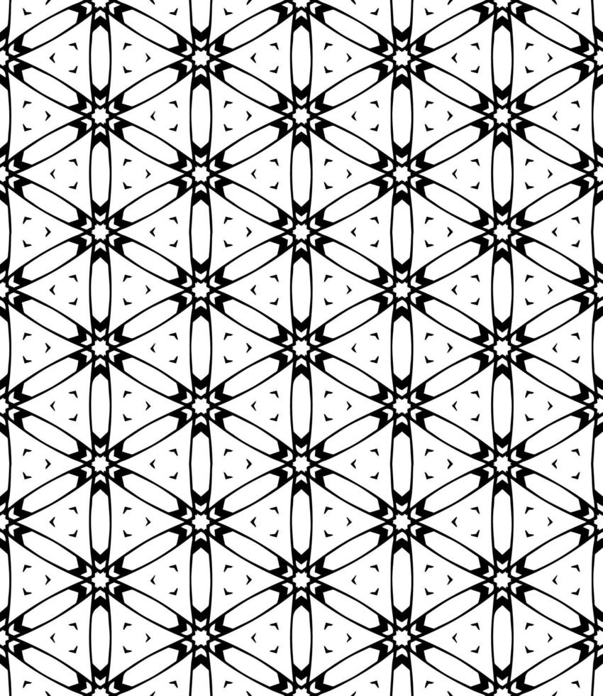 Black and white seamless abstract pattern. Background and backdrop. Grayscale ornamental design. vector