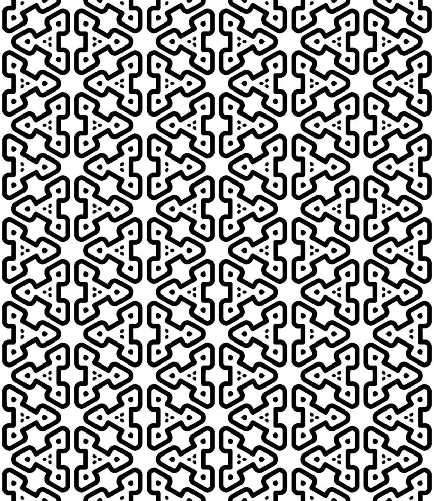Black and white seamless abstract pattern. Background and backdrop. Grayscale ornamental design. vector