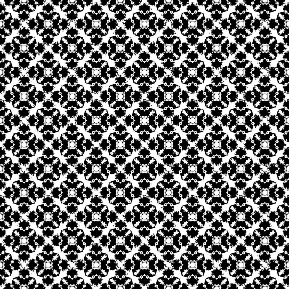 Black and white seamless pattern texture. Greyscale ornamental graphic design. Mosaic ornaments. Pattern template. vector