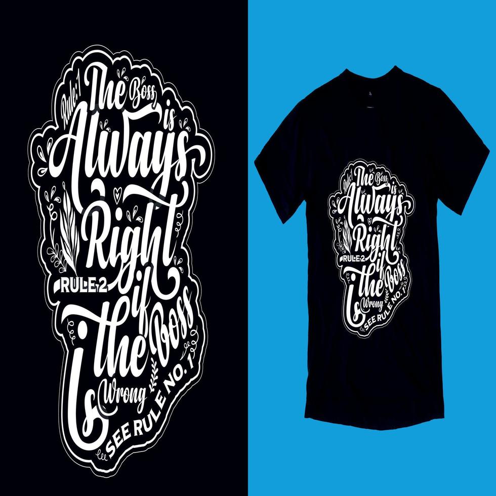 Minimal Typography T shirt design Free vector