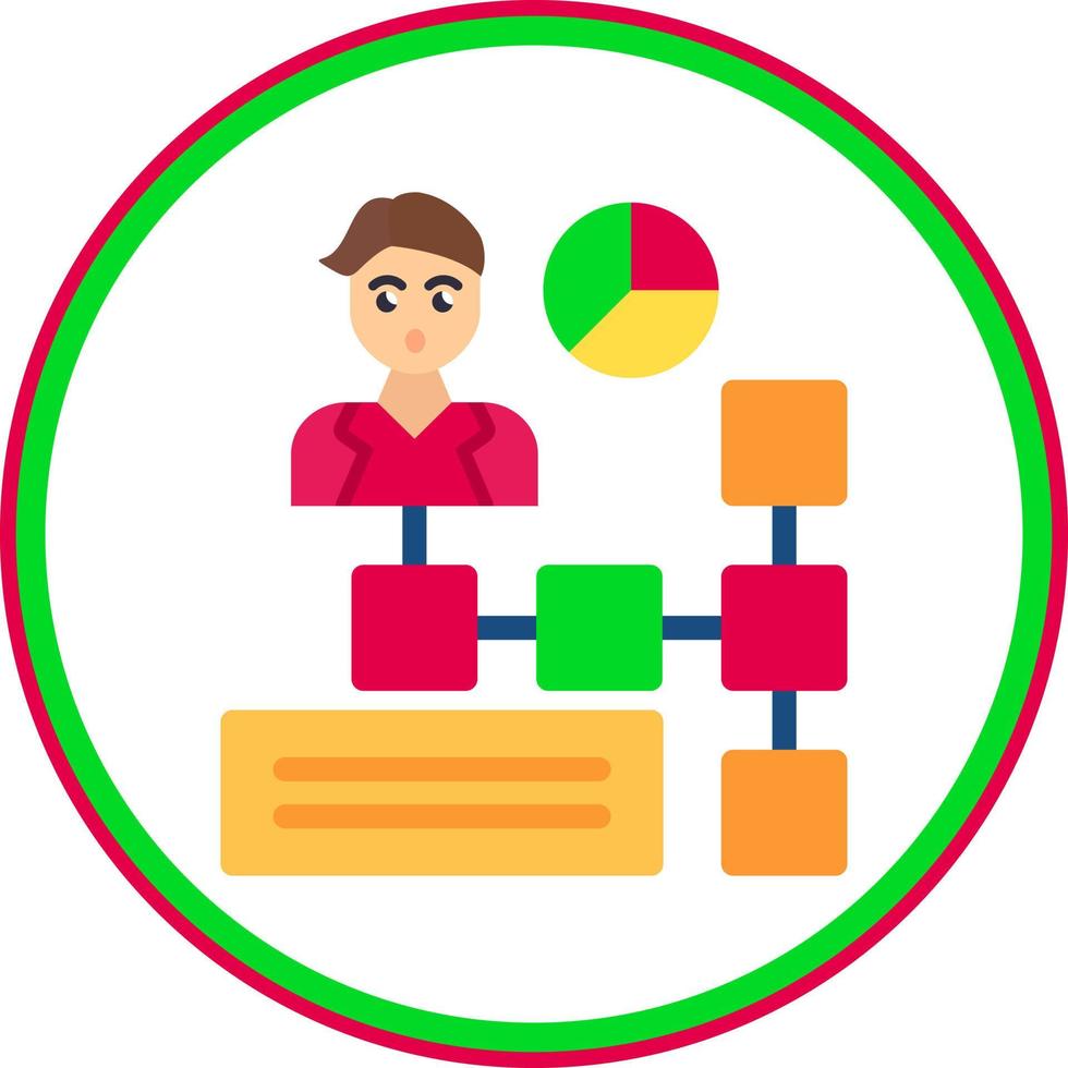 diseño de icono de vector de organigrama