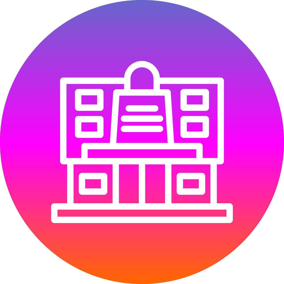 Shopping Mall Vector Icon Design