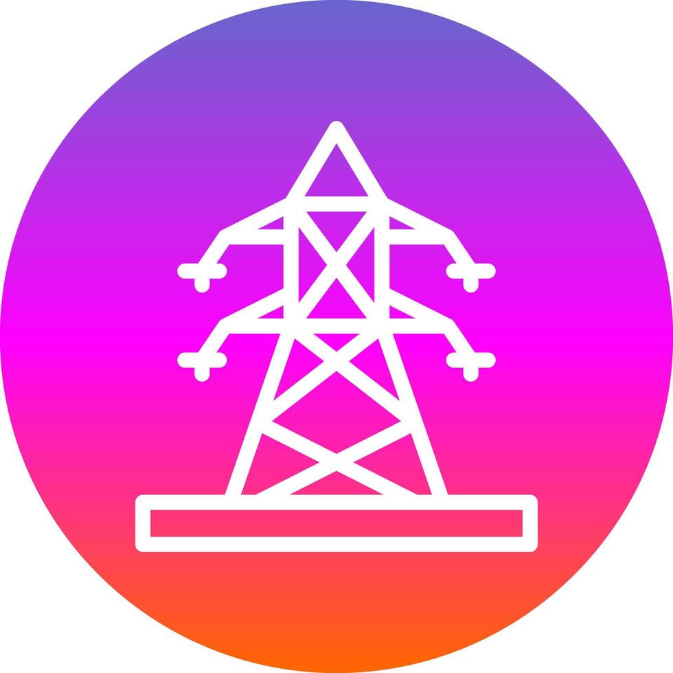 Electric Pole Vector Icon Design