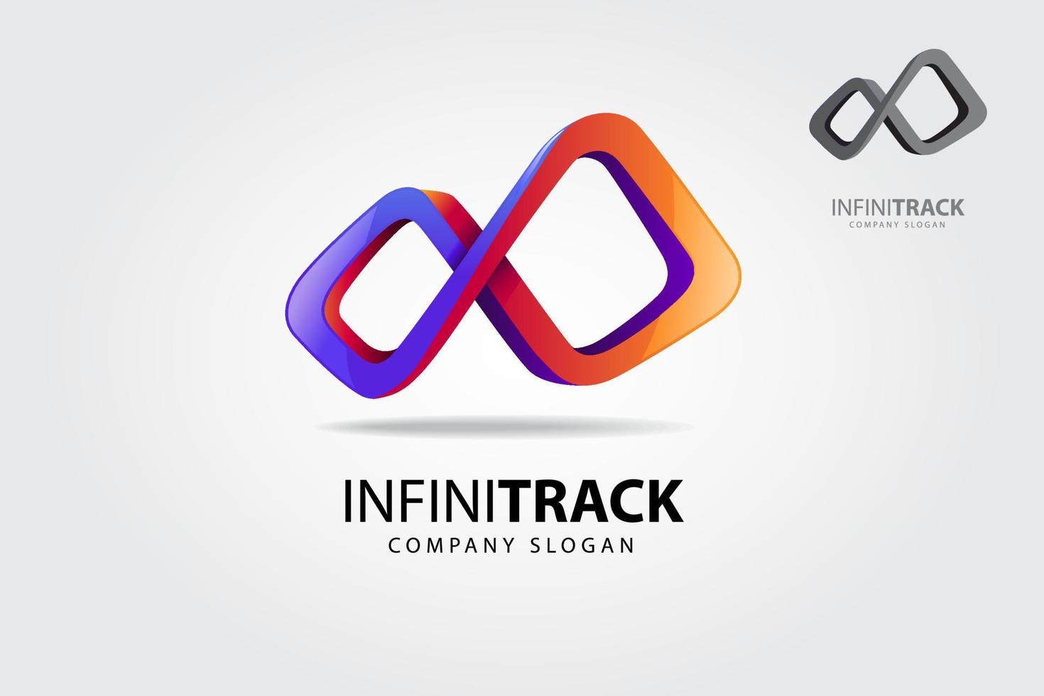 Infinity Track Vector Logo Template. This is a simple and effective Logo that can be used in any category related to infinity things. The symbol is an representation of strong infinity or the endless.