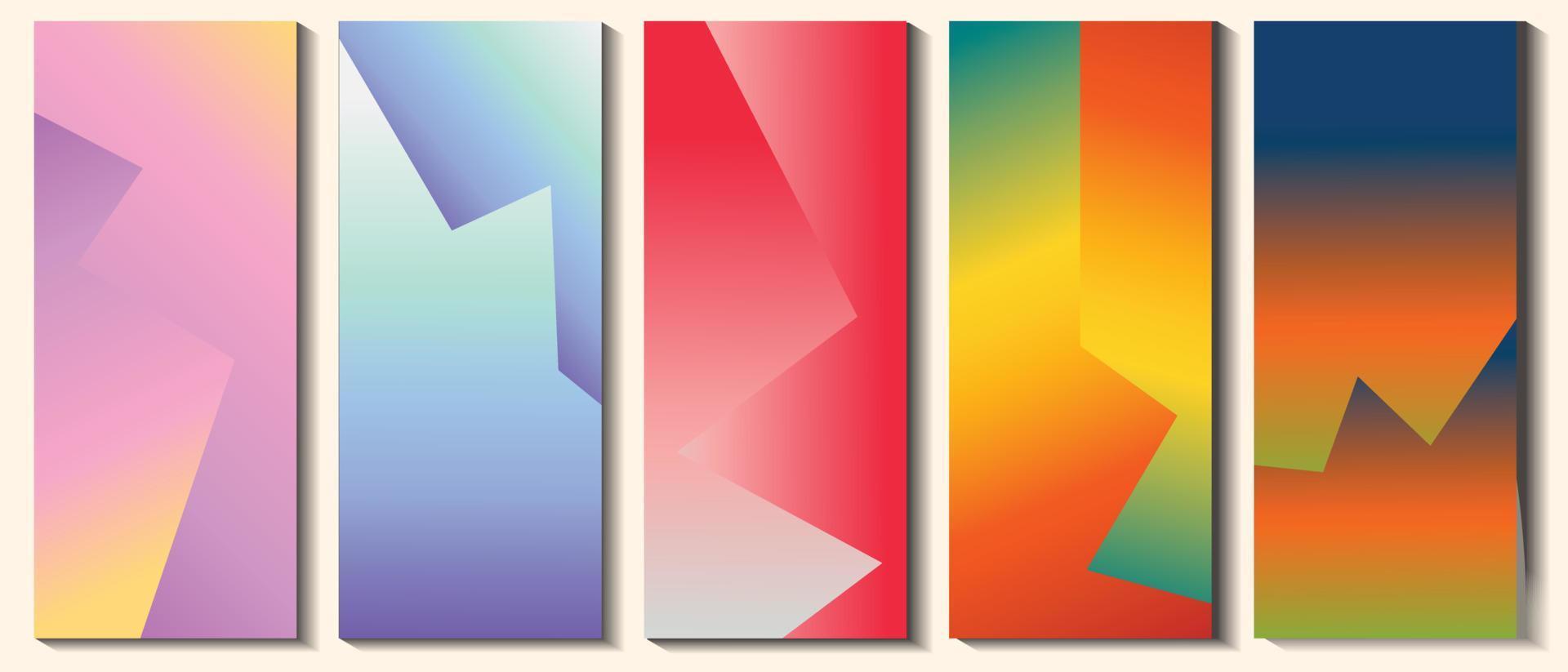 set blank potrait abstract banner background vector illustration