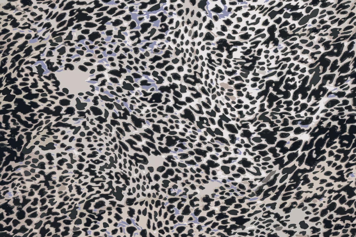 Realistic vector illustration of background with leopard texture, close up. Leopard dyed fabric.