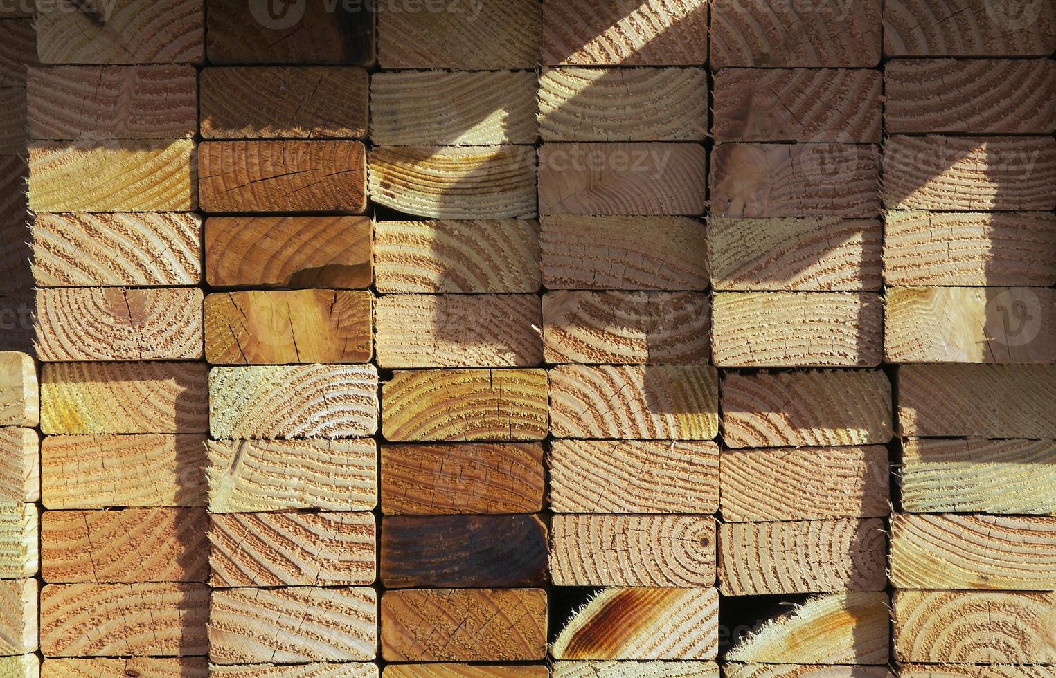 Stack of Construction Wood photo