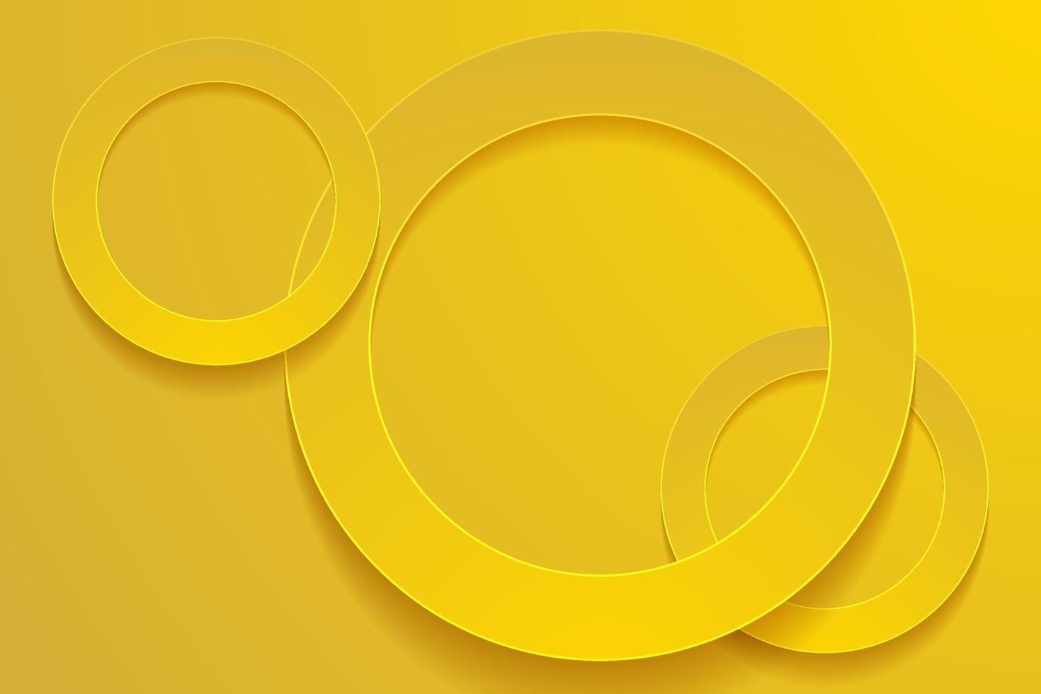 Modern gold backgrounds. 3d circle papercut layer background. vector