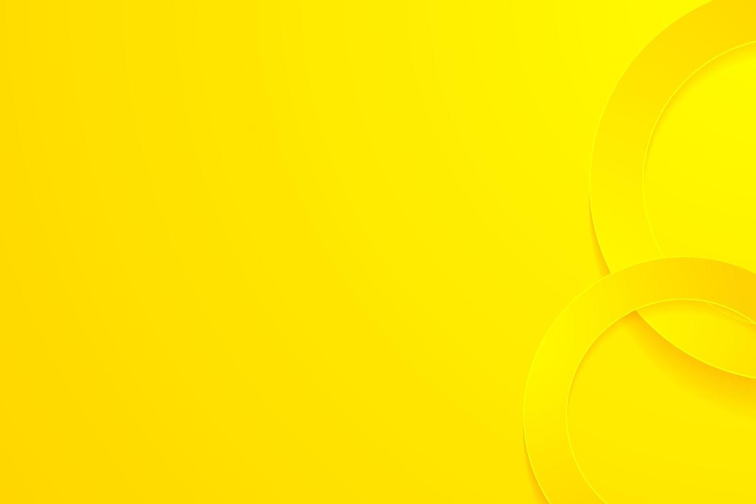 Modern yellow backgrounds. 3d circle papercut layer background. vector