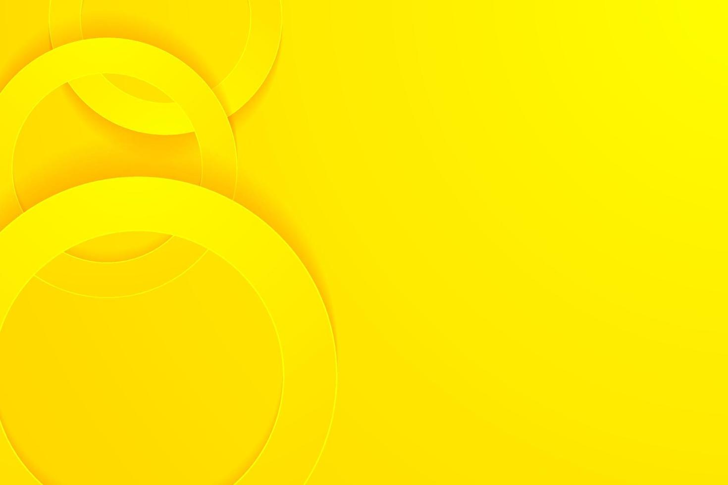 Modern yellow backgrounds. 3d circle papercut layer background. vector