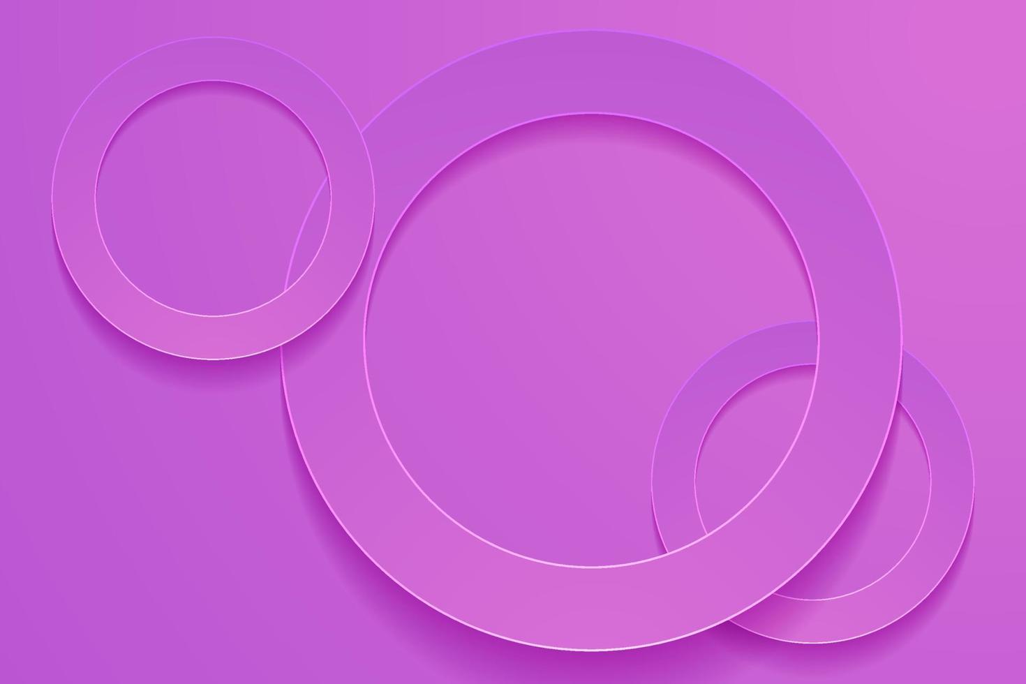 Modern orchid backgrounds. 3d circle papercut layer background. vector