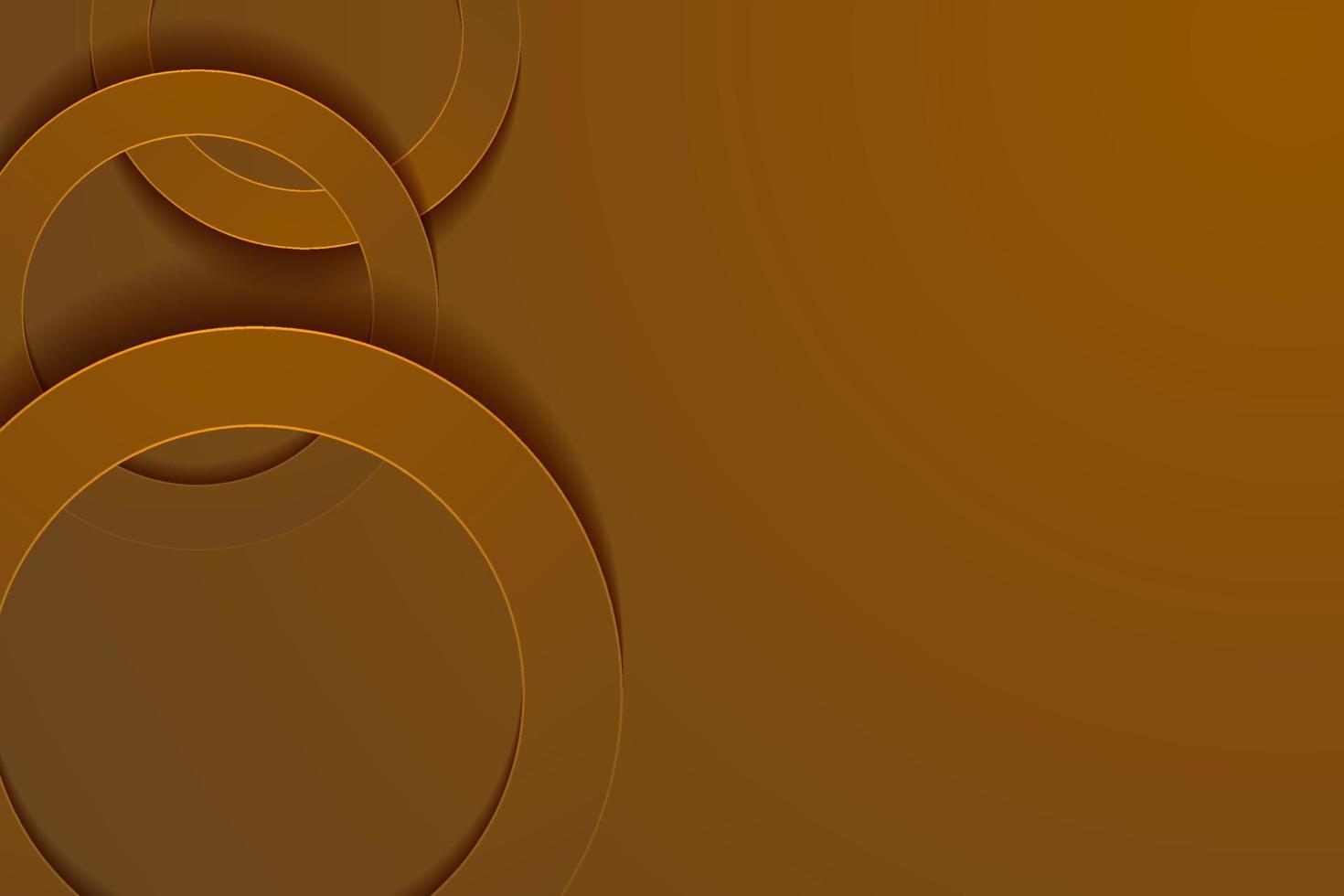 Modern brown backgrounds. 3d circle papercut layer background. vector