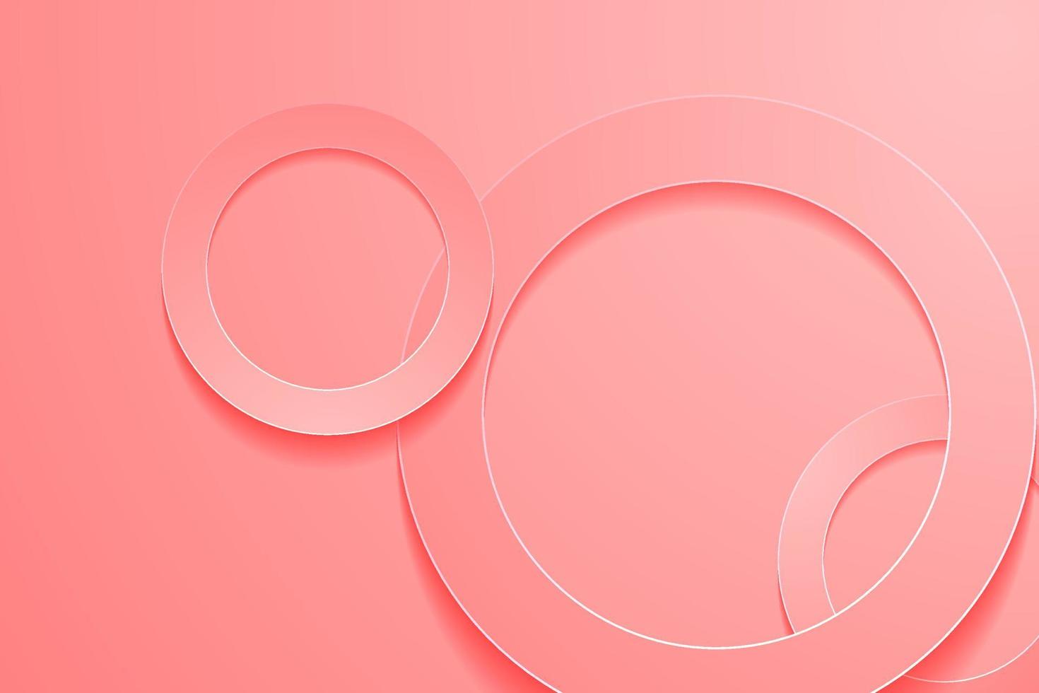 Modern light red backgrounds. 3d circle papercut layer background. vector