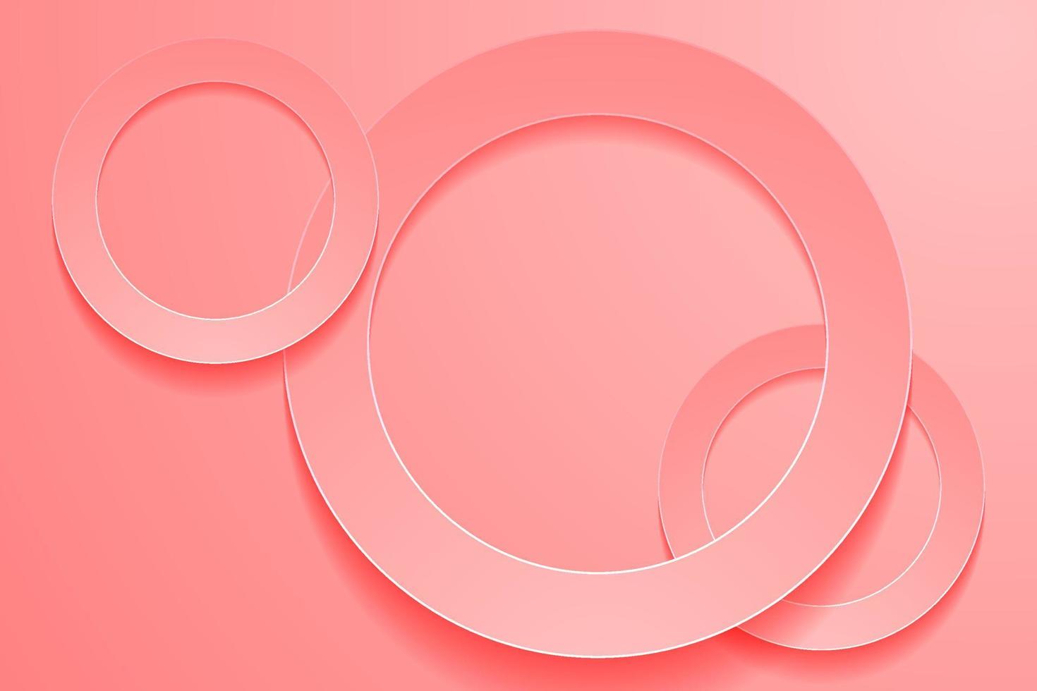 Modern light red backgrounds. 3d circle papercut layer background. vector