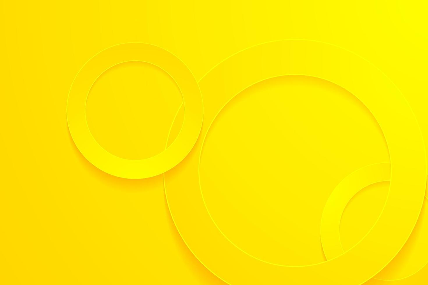 Modern yellow backgrounds. 3d circle papercut layer background. vector