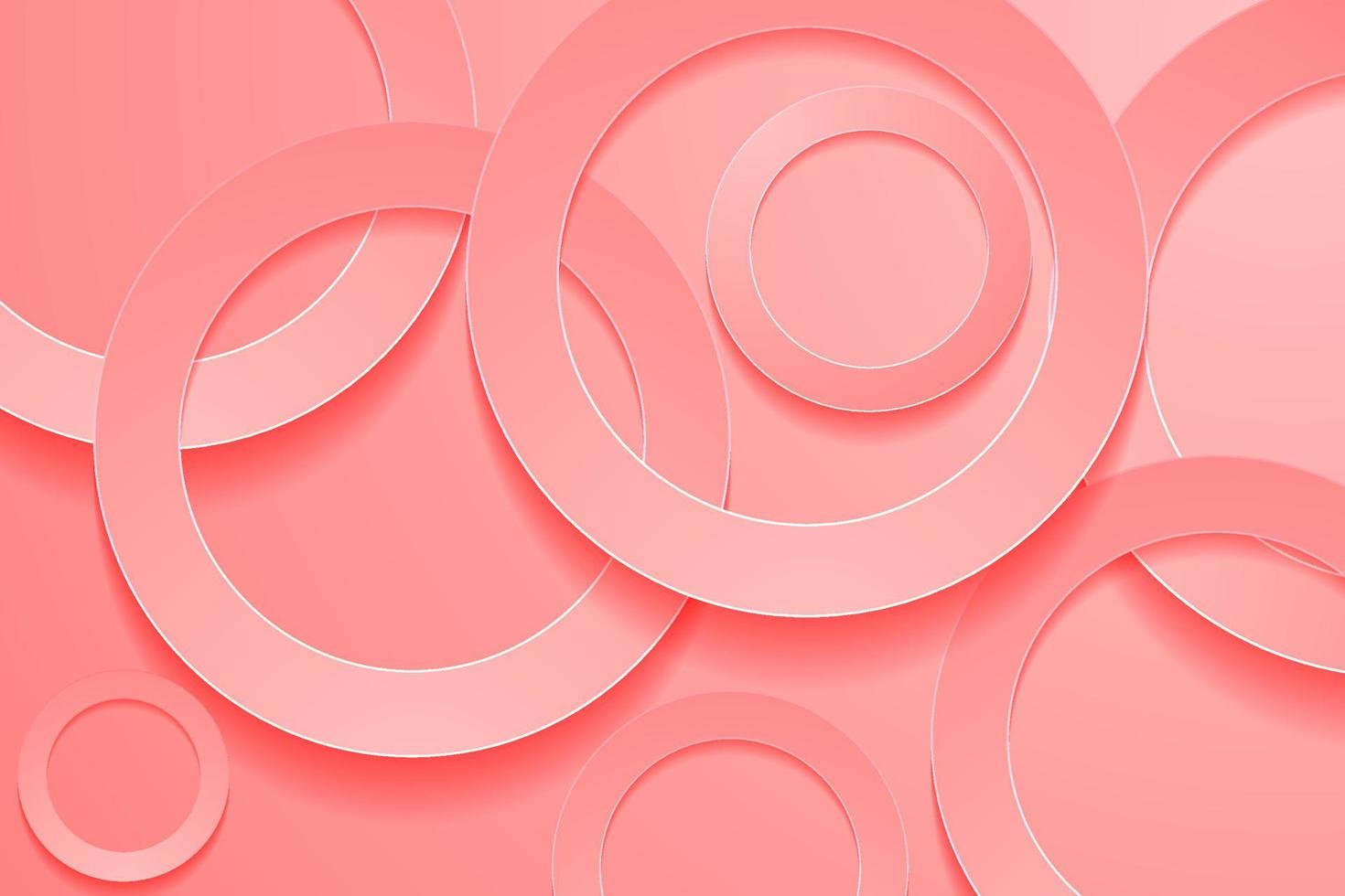 Modern light red backgrounds. 3d circle papercut layer background. vector