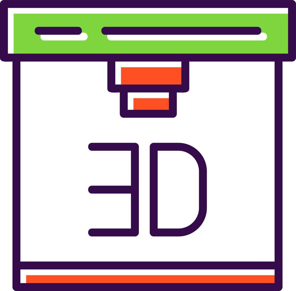 3d Printer Vector Icon Design
