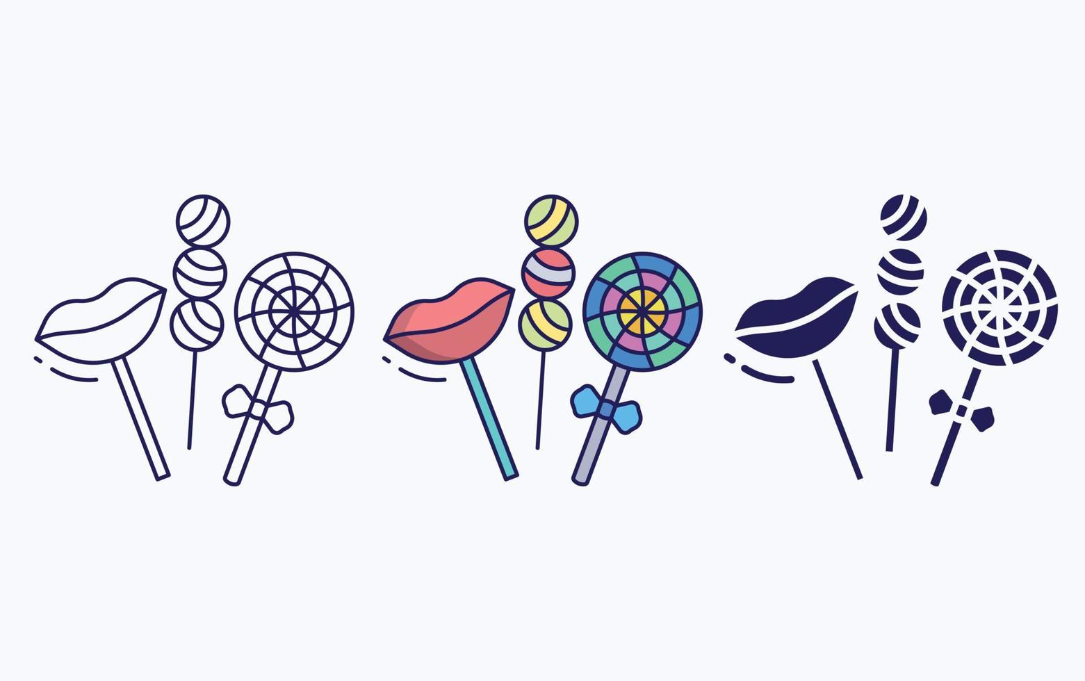 lollipop candies sugar illustration icon vector