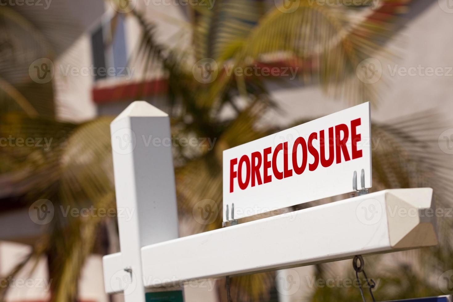 Close-up Foreclosure Real Estate Sign photo