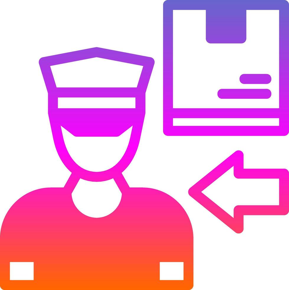Delivery Boy Vector Icon Design