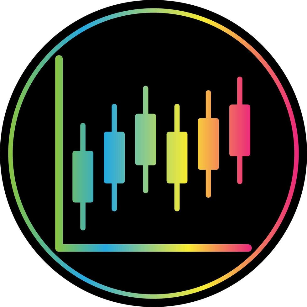 Candlestick Chart Vector Icon Design