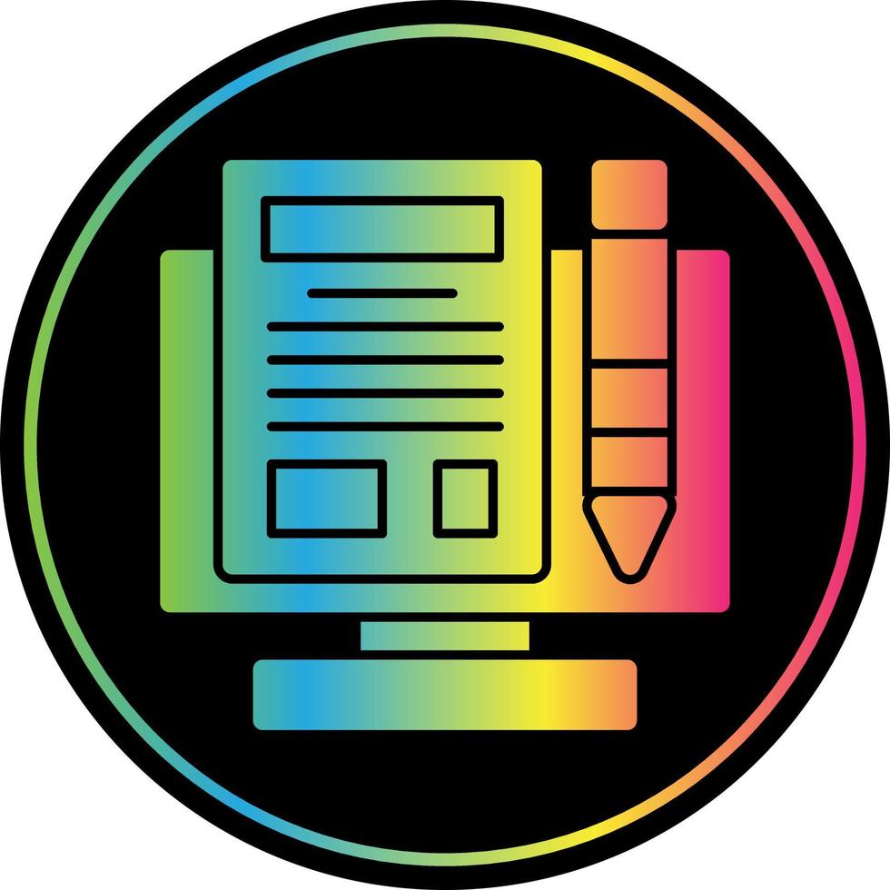 Making Blog Vector Icon Design