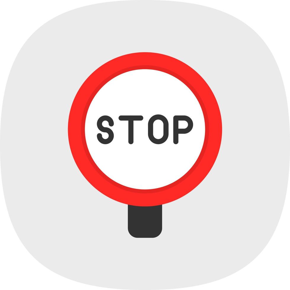 Stop Sign Vector Icon Design