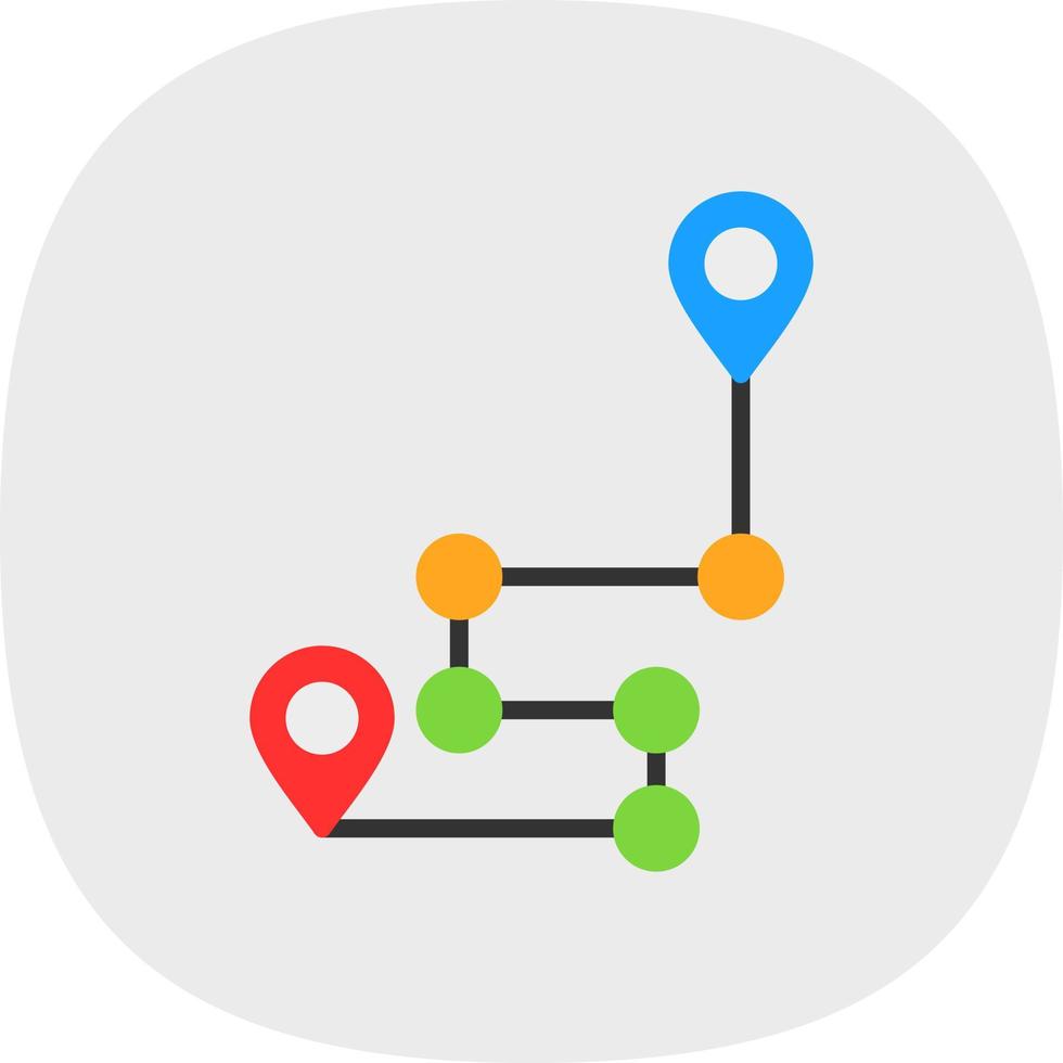 Route Vector Icon Design