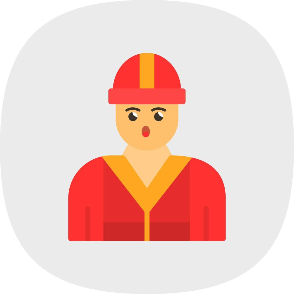 Firefighter Vector Icon Design