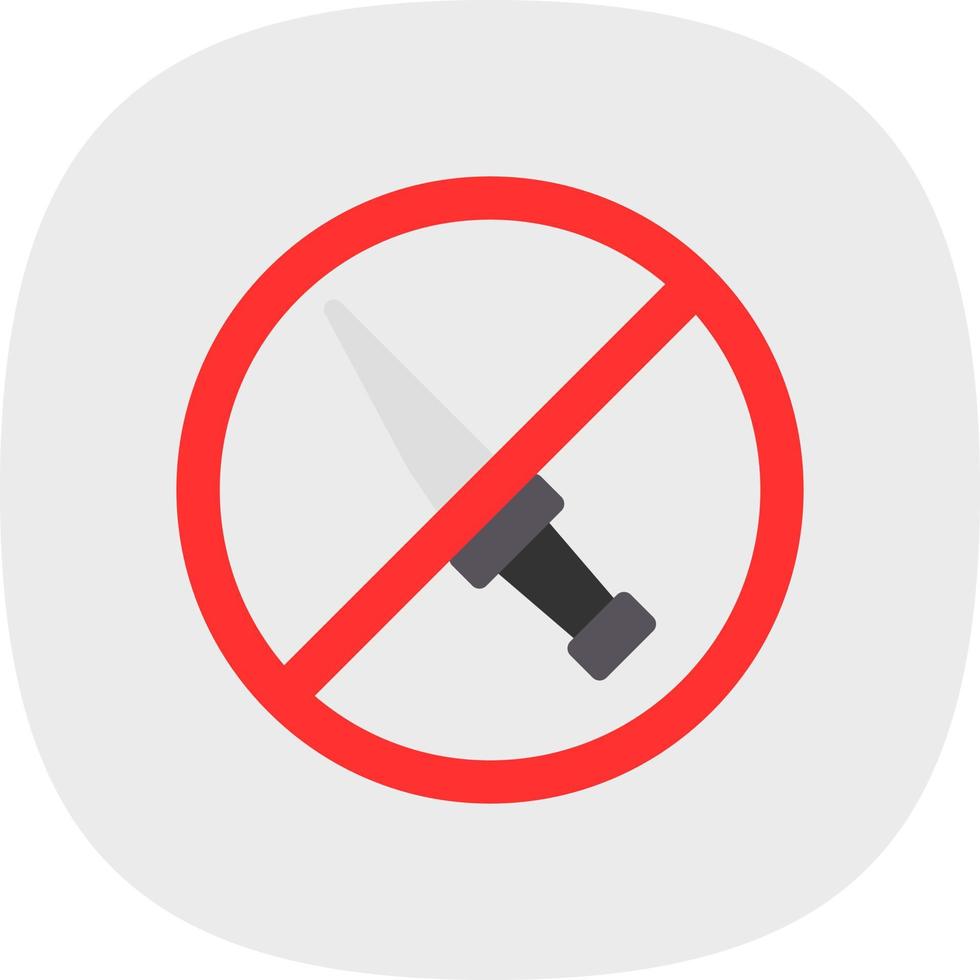 No Weapons Vector Icon Design