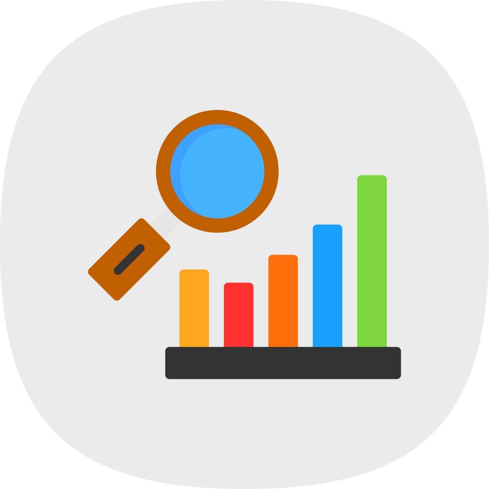 Bar Chart Research Vector Icon Design