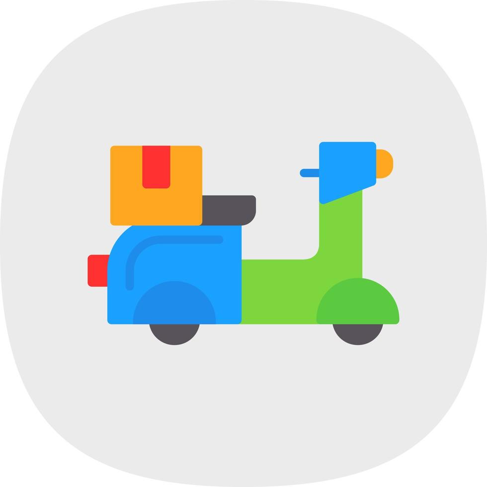 Delivery Bike Vector Icon Design