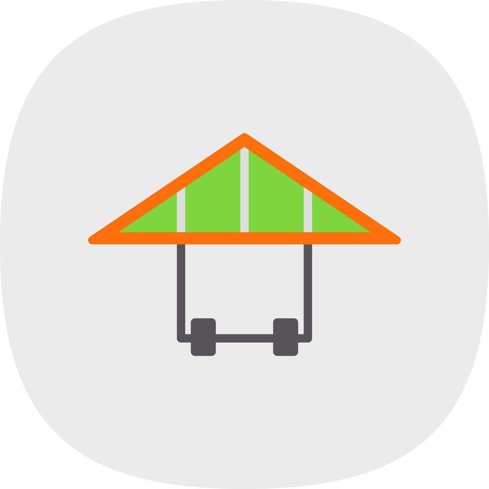 Hang Gliding Vector Icon Design