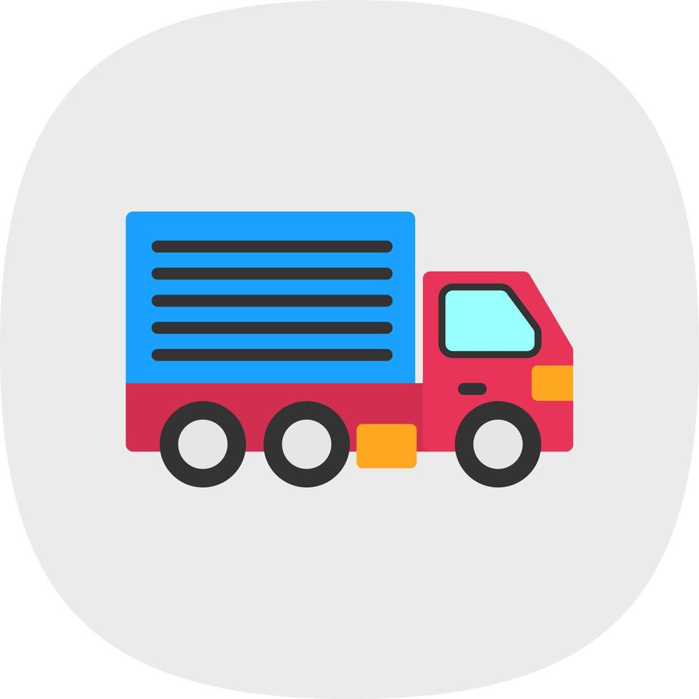 Cargo Truck Vector Icon Design