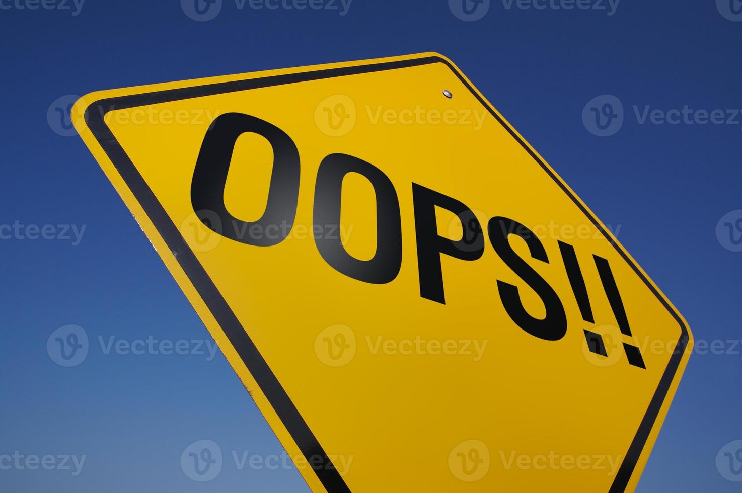 Yellow Oops Road Sign photo