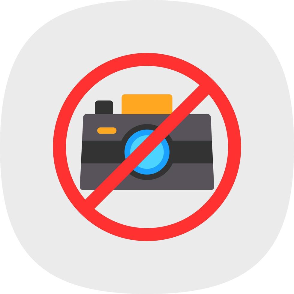 No Camera Vector Icon Design