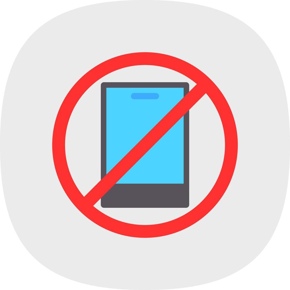 No Phone Vector Icon Design